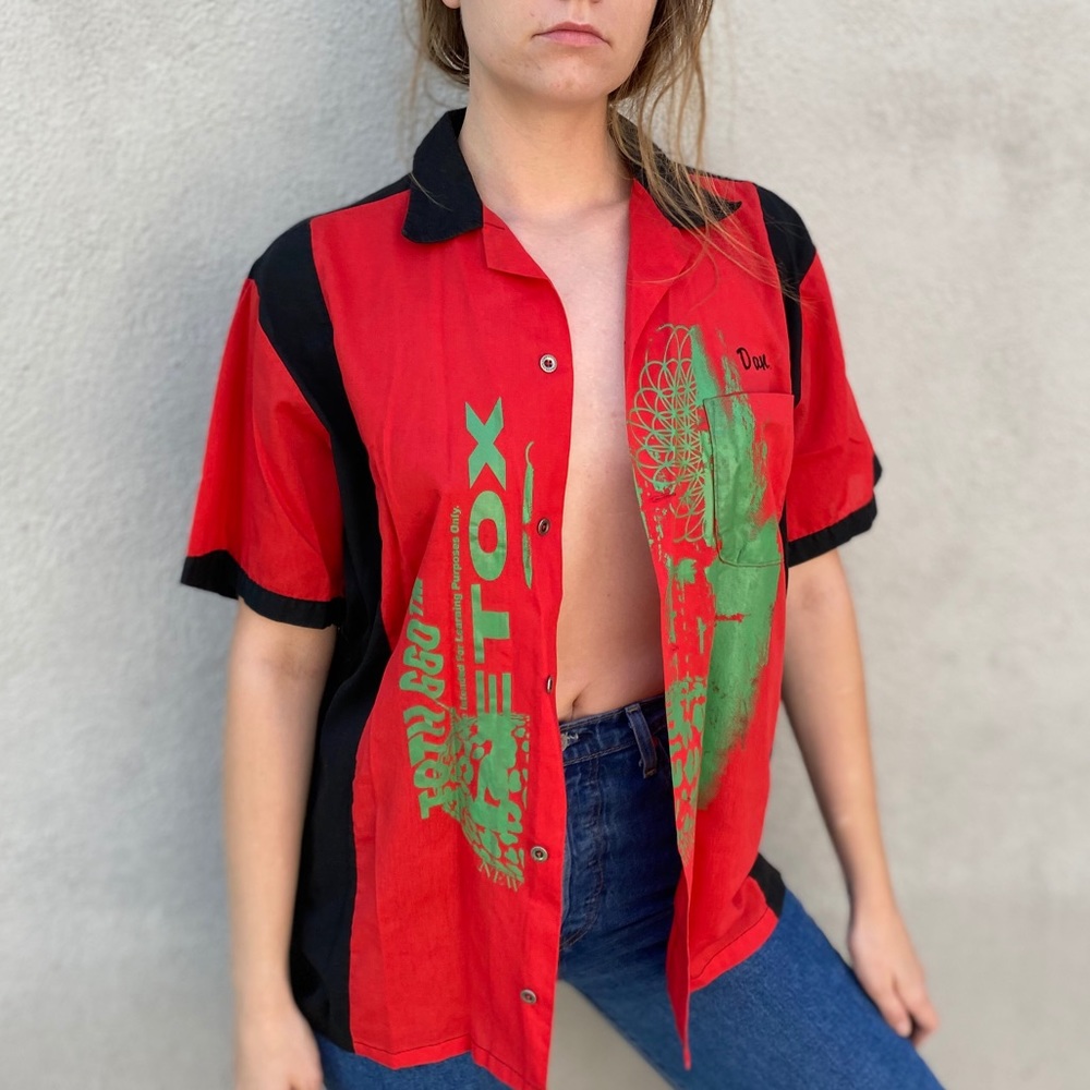 one of a kind upcycled vintage work shirt